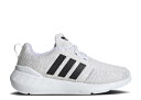 【 ADIDAS SWIFT RUN 22 LITTLE KID 'WHITE GREY' / CLOUD WHITE CORE BLACK GREY TWO 】 アディダス ラン 白色 ホワイト コア 黒色 ブラック 灰色 グレー ジュニア キッズ ベビー マタニティ スニーカー