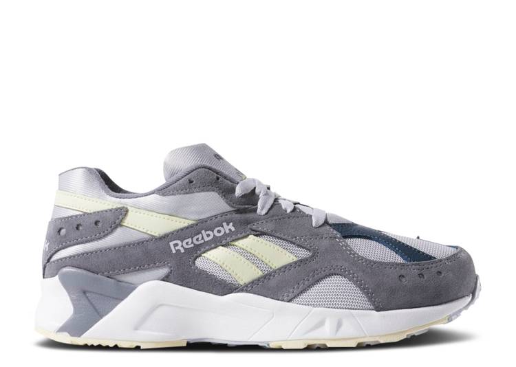 【 REEBOK AZTREK 'GREY' / GREY WHITE BLUEHILLS YELLOW 】 リーボック 灰色 グレー 白色 ホワイト 黄色 イエロー スニーカー メンズ