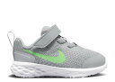 【 NIKE REVOLUTION 6 TD 'LIGHT SMOKE GREY GREEN STRIKE' / LIGHT SMOKE GREY DARK SMOKE GREY CHROME GREEN STRIKE 】 レボリューション 灰色 グレー 緑 グリーン ストライク ベビー ナイキ