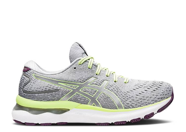 【 ASICS WMNS GEL NIMBUS 24 'PIEDMONT GREY LIME GREEN' / PIEDMONT GREY LIME GREEN 】 灰色 グレー ライム 緑 グリーン スニーカー レディース アシックス