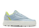 y REEBOK WMNS CLUB C DOUBLE GEO 'GABLE GREY ACID YELLOW' / GABLE GREY CHALK ACID YELLOW z [{bN Nu DF O[ F CG[ Xj[J[ fB[X