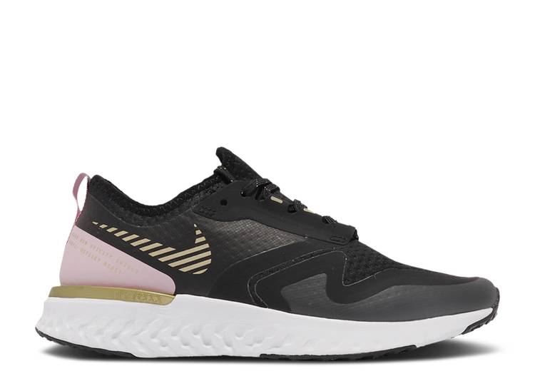 ナイキ NIKE リアクト 黒色 ブラック ゴールド 白色 ホワイト 'BLACK GOLD' スニーカー レディース 【 NIKE WMNS ODYSSEY REACT 2 SHIELD METALLIC BLACK GOLD WHITE 】