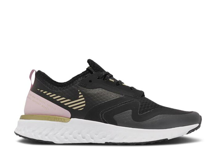 ナイキ NIKE リアクト 黒色 ブラック ゴールド 白色 ホワイト 'BLACK GOLD' スニーカー レディース 【 NIKE WMNS ODYSSEY REACT 2 SHIELD METALLIC BLACK GOLD WHITE 】