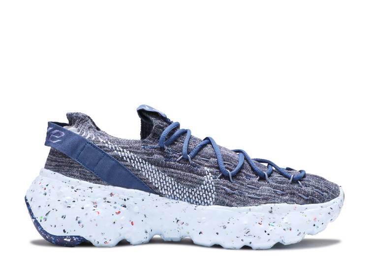 【 NIKE WMNS SPACE HIPPIE 04 'MYSTIC NAVY' / MYSTIC NAVY CHAMBRAY BLUE 】 紺色 ネイビー 青色 ブルー スニーカー レディース ナイキ