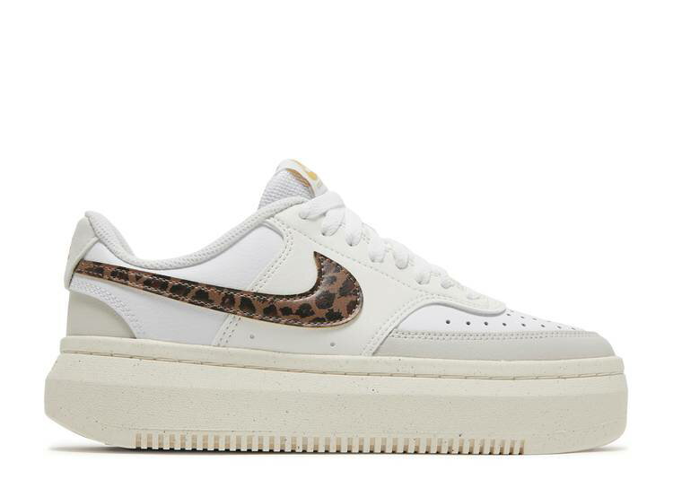 ナイキ NIKE コート 白色 ホワイト 茶色 ブラウン 'LEOPARD' スニーカー レディース 【 NIKE WMNS COURT VISION ALTA WHITE LIGHT BONE SAIL ARCHAEO BROWN 】