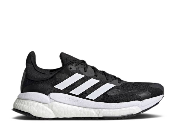 【 ADIDAS WMNS SOLARBOOST 4 'BLACK WHITE' / CORE BLACK CLOUD WHITE GREY SIX 】 アディダス コア 黒色 ブラック 白色 ホワイト 灰色 グレー スニーカー レディース