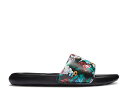 【 NIKE WMNS VICTORI ONE PRINTED SLIDE 'FLORAL PRINT' / BLACK WHITE 】 サンダル 黒色 ブラッ...