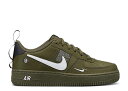 【 NIKE AIR FORCE 1 LV8 UTILITY PS 'OLIVE GREEN' / OLIVE GREEN WHITE 】 オリーブ 緑 グリーン 白色 ホワイト エアフォース ジュニア キッズ ベビー マタニティ スニーカー ナイキ