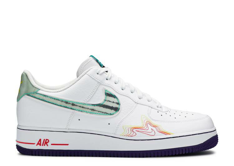 【 NIKE DE’AARON FOX X BRITTNEY GRINER AIR FORCE 1 LOW PREGAME PACK - MUSIC / WHITE RED GREEN PURPLE 】 フォックス 白色 ホワイト 赤 レッド 緑 グリーン 紫 パープル エアフォース ス…