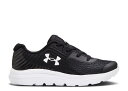 【 UNDER ARMOUR OUTHUSTLE AL PS 'BLACK' / BLACK WHITE 】 黒色 ブラック 白色 ホワイト アンダーアーマー ジュニア キッズ ベビー マタニティ スニーカー