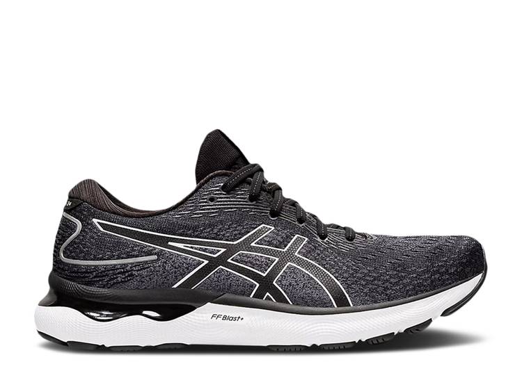 【 ASICS GEL NIMBUS 24 2E WIDE 'BLACK WHITE' / BLACK WHITE 】 黒色 ブラック 白色 ホワイト スニーカー メンズ アシックス