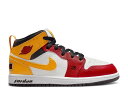 【 AIR JORDAN AIR JORDAN 1 MID SE TD 'MOTORSPORT' / WHITE BLACK UNIVERSITY GOLD GYM RED 】 ナイキ ミッド 白色 ホワイト 黒色 ブラック ゴールド 赤 レッド エアジョーダン ベビー