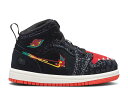 【 AIR JORDAN AIR JORDAN 1 MID SE TD 'SIEMPRE FAMILIA' / BLACK SAIL ROMA GREEN CHILE RED 】 ナイキ ミッド 黒色 ブラック ローマ 緑 グリーン 赤 レッド エアジョーダン ベビー