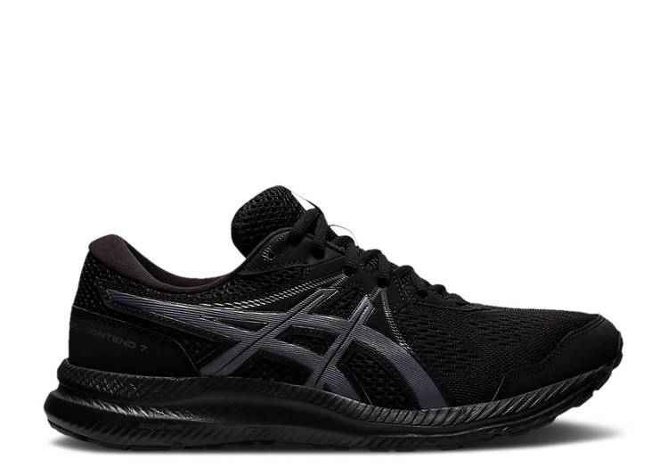 【 ASICS GEL CONTEND 7 4E WIDE 'BLACK CARRIER GREY' / BLACK CARRIER GREY 】 黒色 ブラック 灰色 グレー スニーカー メンズ アシックス