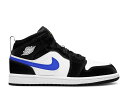【 AIR JORDAN JORDAN 1 MID PS 'BLACK RACER BLUE' / BLACK RACER BLUE WHITE 】 ナイキ ミッド 黒色 ブラック 青色 ブルー 白色 ホワイト エアジョーダン ジュニア キッズ ベビー マタニティ スニーカー(4)