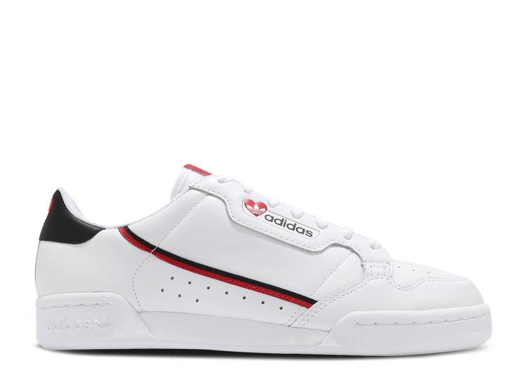 y ADIDAS CONTINENTAL 80 'VALENTINE'S DAY' / CLOUD WHITE CORE BLACK SCARLET z AfB_X F zCg RA F ubN Xj[J[ Y