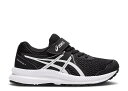 【 ASICS CONTEND 7 PS 'BLACK WHITE' / BLACK WHITE 】 黒色 ブラック 白色 ホワイト ジュニア キッズ ベビー マタニティ スニーカー アシックス