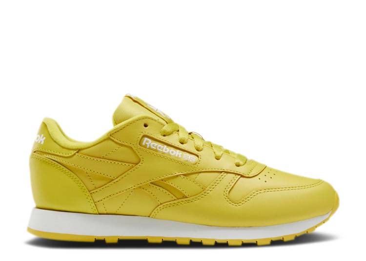 【 REEBOK WMNS CLASSIC LEATHER 'UTILITY YELLOW' / UTILITY YELLOW WHITE WHITE 】 リーボック クラシック レザー 黄色 イエロー 白色 ホワイト スニーカー レディース