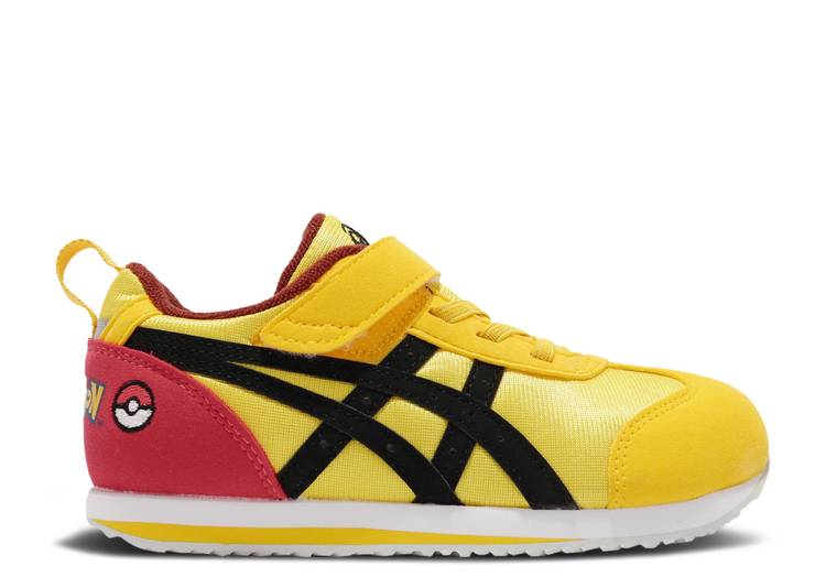 アシックス ASICS 黄色 イエロー 赤 レッド 'PIKACHU' ジュニア キッズ 【 YELLOW RED ASICS POKEMON X IDAHO MINI PS 】