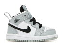 【 AIR JORDAN AIR JORDAN 1 MID TD 'LIGHT SMOKE GREY' / LIGHT SMOKE GREY BLACK WHITE 】 ナイキ ミッド 灰色 グレー 黒色 ブラック 白色 ホワイト エアジョーダン ベビー