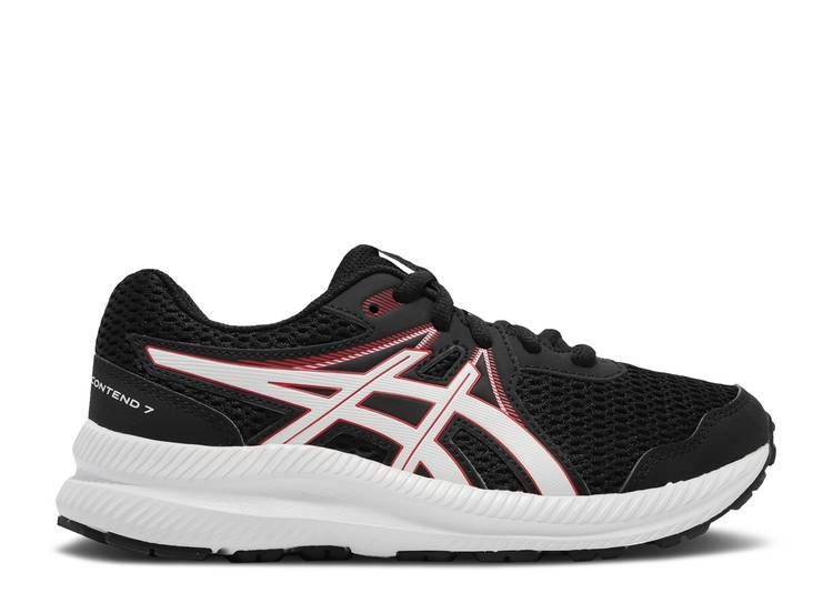 【 ASICS CONTEND 7 GS 'BLACK ELECTRIC RED' / BLACK ELECTRIC RED 】 黒色 ブラック 赤 レッド ジュニア キッズ ベビー マタニティ スニーカー アシックス 1