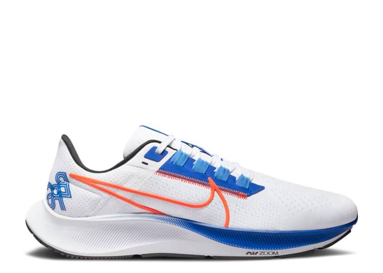 【 NIKE AIR ZOOM PEGASUS 38 'WHITE GAME ROYAL' / WHITE GAME ROYAL UNIVERSITY 】 ズーム ペガサス ゲーム 白色 ホワイト ズームペガサス ゲームロイヤル 青 ブルー' ブルー スニーカー メンズ ナイキ