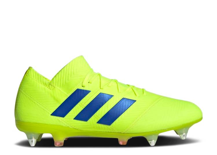 【 ADIDAS NEMEZIZ 18.1 SG SOLAR YELLOW / SOLAR YELLOW FOOTBALL BLUE 】 アディダス ネメシス 黄色 イエロー 青色 ブルー スニーカー メンズ