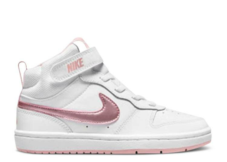 【 NIKE COURT BOROUGH MID 2 PSV 'WHITE PINK GLAZE' / WHITE PINK GLAZE 】 コート ミッド ピ...