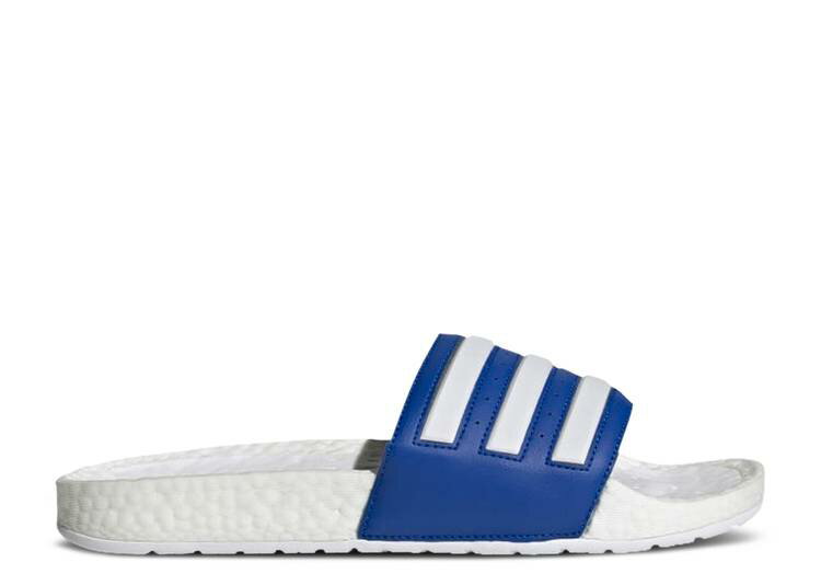 アディダス ADIDAS アディダス アディレッタ ブースト サンダル 青色 ブルー 白色 ホワイト 'WHITE BLUE' スニーカー メンズ 【 ADIDAS ADILETTE BOOST SLIDE ROYAL BLUE CLOUD WHITE 】