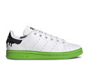 【 ADIDAS STAN SMITH BIG KID 'PAINT DRIP - WHITE SOLID GREEN' / CLOUD WHITE TEAM SEMI SOLID GREEN CORE BLACK 】 アディダス 白色 ホワイト ソリッド チーム 緑 グリーン コア 黒色 ブラック スタンスミス ジュニア キッ