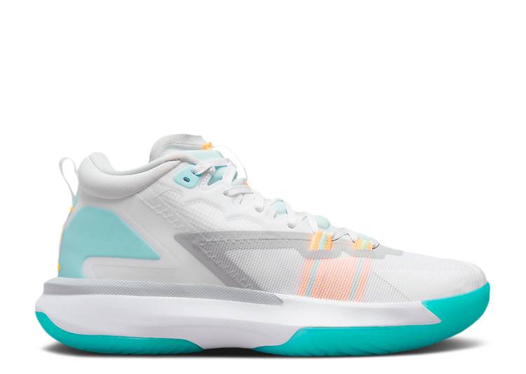 【 AIR JORDAN JORDAN ZION 1 'WHITE DYNAMIC TURQUOISE' / WHITE LASER ORANGE DYNAMIC 】 ナイキ ダイナミック 白色 ホワイト レーザー 橙 オレンジ エアジョーダン スニーカー メンズ