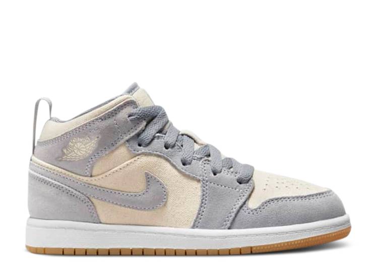 【 AIR JORDAN JORDAN 1 MID SE PS 'COCONUT MILK PARTICLE GREY' / COCONUT MILK PARTICLE GREY 】 ナ..