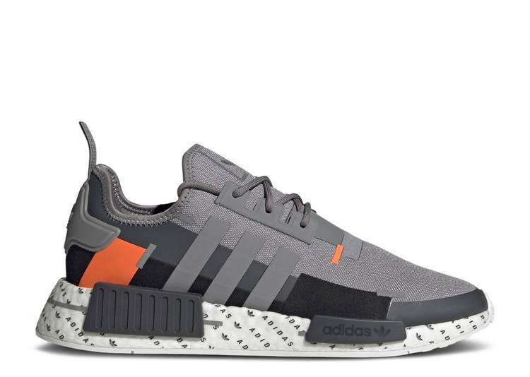 【 ADIDAS NMD_R1 'GREY SOLAR ORANGE' / GREY THREE GREY THREE TEAM SOLAR 】 アディダス 灰色 グレー チーム スニーカー メンズ