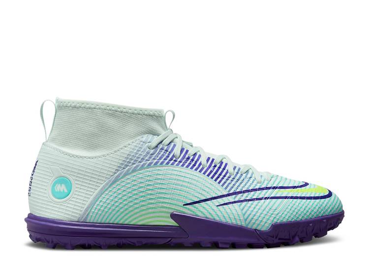【 NIKE MERCURIAL SUPERFLY 8 ACADEMY TF GS 'DREAM SPEED - BARELY GREEN ELECTRO PURPLE' / BARELY GREEN ELECTRO PURPLE 】 アカデミー スピード 緑 グリーン 紫 パープル ジュニア キッズ ベビー マタニティ スニーカー ナ