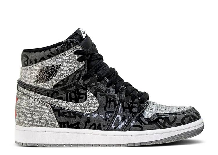【 AIR JORDAN JORDAN 1 HIGH OG 'REBELLIONAIRE' / BLACK WHITE PARTICLE GREY 】 ナイキ ハイ 黒色 ブラック 白色 ホワイト 灰色 グレー エアジョーダン スニーカー メンズ