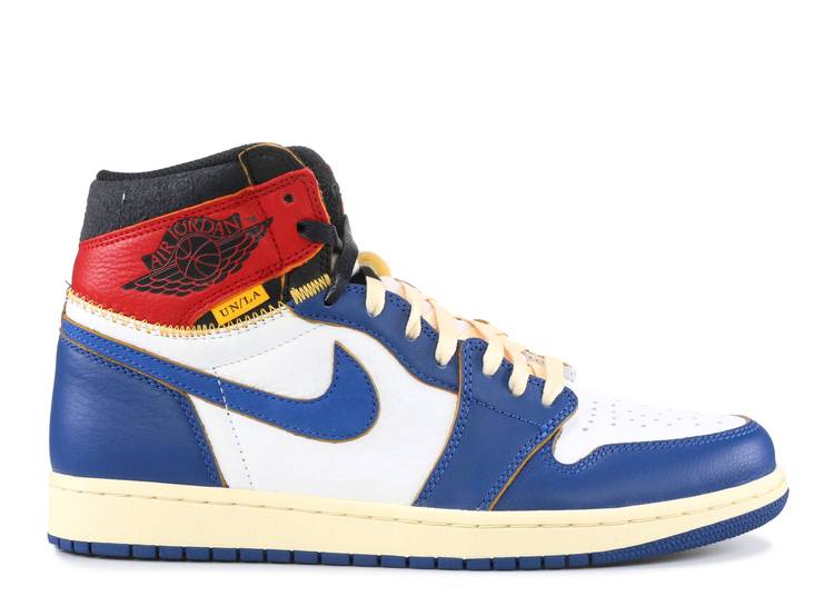 【 AIR JORDAN UNION LA X JORDAN 1 RETRO HIGH NRG 'STORM BLUE' SAMPLE / WHITE STOR...