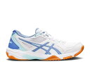 【 ASICS WMNS GEL ROCKET 10 'WHITE PERIWINKLE BLUE' / WHITE PERIWINKLE BLUE 】 白色 ホワイト 青色 ブルー スニーカー レディース アシックス