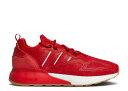 【 ADIDAS ZX 2K BOOST 'SCARLET GUM' / SCARLET SCARLET CLOUD WHITE 】 アディダス ブースト 白色 ホワイト スニーカー メンズ(4)