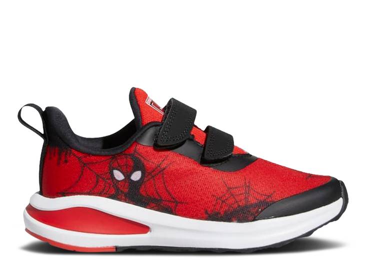 【 ADIDAS MARVEL X FORTARUN J 'SPIDER-MAN' / VIVID RED CORE BLACK CLOUD 】 アディダス 赤 レッド コア 黒色 ブラック 'SPIDERMAN' ジュニア キッズ ベビー マタニティ スニーカー