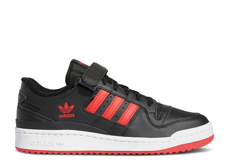 y ADIDAS FORUM LOW 'BLACK VIVID RED' / CORE BLACK VIVID RED CLOUD z AfB_X tH[ RA F ubN  bh Xj[J[ Y