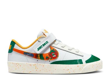 ナイキ NIKE ブレイザー 白色 ホワイト 橙 オレンジ '77 'FRUITY GRAPHICS' ジュニア キッズ 【 ORANGE NIKE BLAZER LOW PS WHITE SAIL MALACHITE MAGMA 】