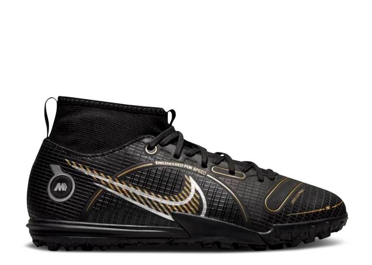 ナイキ NIKE アカデミー 黒色 ブラック 銀色 シルバー ゴールド 'BLACK GOLD' ジュニア キッズ 【 SILVER NIKE MERCURIAL SUPERFLY 8 ACADEMY TF GS METALLIC BLACK MEDIUM ASH GOLD 】