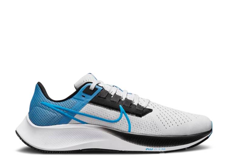 【 NIKE AIR ZOOM PEGASUS 38 'PURE PLATINUM PHOTO BLUE' / PURE PLATINUM BLACK DUTCH BLUE 】 ズーム ペガサス プラチナム ピュア 黒色 ブラック 青色 ブルー ズームペガサス スニーカー メンズ ナイキ