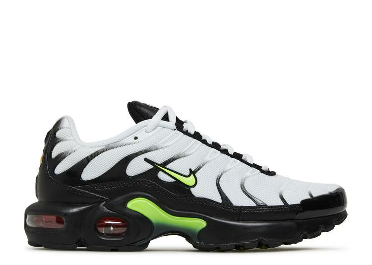 楽天スニケス【 NIKE AIR MAX PLUS RF GS 'WHITE VOLT' / WHITE VOLT BLACK 】 マックス 白色 ホワイト 黒色 ブラック エアマックスプラス ジュニア キッズ ベビー マタニティ スニーカー ナイキ