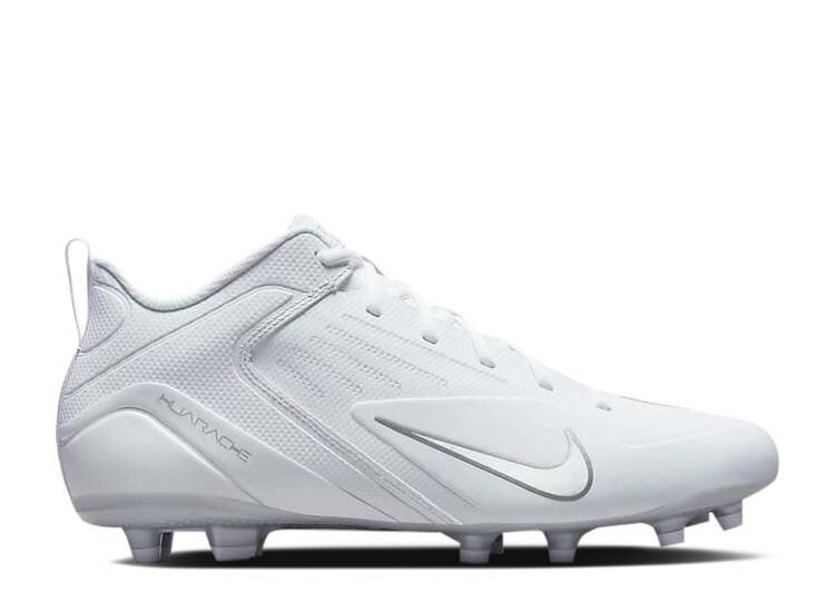 【 NIKE ALPHA HUARACHE 8 VARSITY 'WHITE METALLIC SILVER' / WHITE VAPOR GREEN META...