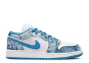 【 AIR JORDAN AIR JORDAN 1 LOW GS 'WASHED DENIM' / WHITE DUTCH BLUE WHITE 】 ナイキ 白色 ホワイト 青色 ブルー エアジョーダン ジュニア キッズ ベビー マタニティ スニーカー