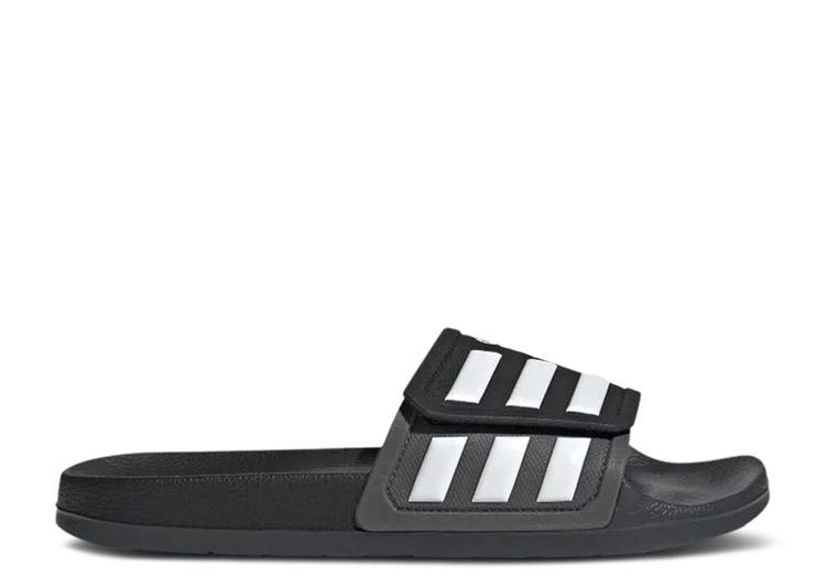 【 ADIDAS ADILETTE TND SLIDE 'BLACK GREY' / CORE BLACK CLOUD WHITE GREY SIX 】 アディ...