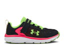 【 UNDER ARMOUR ASSERT 9 AC PS 'BLACK PENTA PINK' / BLACK PENTA PINK 】 黒色 ブラック ピンク アンダーアーマー ジュニア キッズ ベビー マタニティ スニーカー