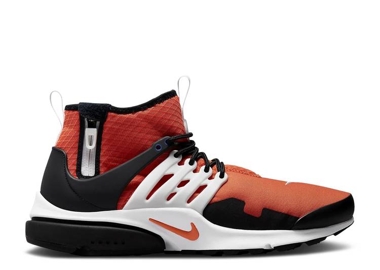 【 NIKE AIR PRESTO MID UTILITY 039 ORANGE 039 / ORANGE BLACK WHITE ORANGE 】 プレスト ミッド 橙 オレンジ 黒色 ブラック 白色 ホワイト エア スニーカー メンズ ナイキ