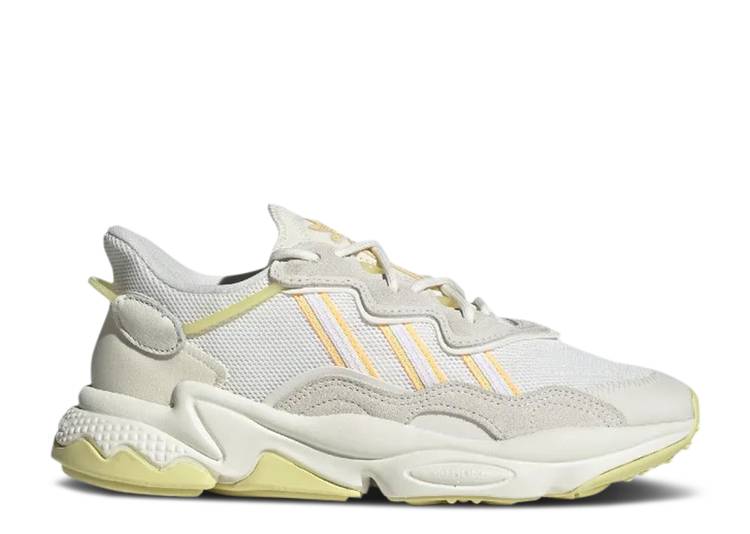 【 ADIDAS WMNS OZWEEGO 'OFF WHITE ACID ORANGE' / OFF WHITE CALVI ACID ORANGE 】 アディダス 白色 ホワイト 橙 オレンジ スニーカー レディース